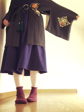 「古着」｜「アイテム（浴衣）」を使った、おいさん.さん（レディース・150cm）の秋コーディネート