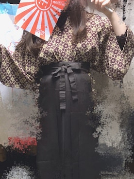 「古着」｜「アイテム（浴衣）」を使った、おいさん.さん（レディース・150cm）の春コーディネート