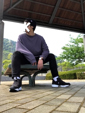 「Reebok（リーボック）のアイテム（スリッポン）」を使った、KeNさん（メンズ・174cm）の春コーディネート