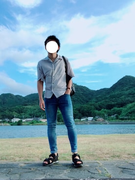 「L.H.P（エルエイチピー）のアイテム（トートバッグ）」を使った、KeNさん（メンズ・174cm）の夏コーディネート