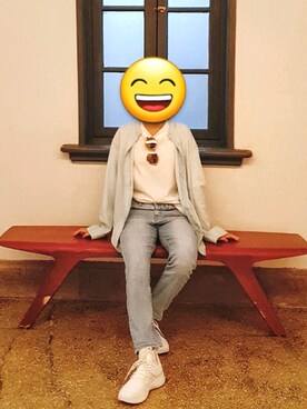 「PALLADIUM（パラディウム）のアイテム（スニーカー、ホワイト系）」を使った、yuui.0902さん（レディース・162cm）の夏コーディネート