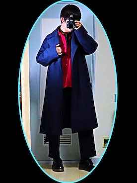 「レイヤードstyle」｜「アイテム（ステンカラーコート）」を使った、🌜シティリバー🌛さん（メンズ・176cm）の冬コーディネート