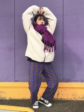 「アイテム（ブルゾン）」を使った、るかっちょ【こめつぶちゅーぶ】さん（レディース・167cm・10代）の冬コーディネート