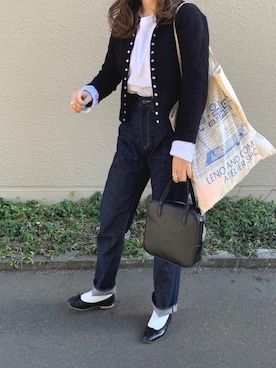 「ANATOMICA（アナトミカ）のアイテム（デニムパンツ）」を使った、ちぇるさん（レディース・155cm）の春コーディネート