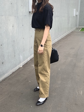 「アイテム（バレエシューズ）」を使った、ちぇるさん（レディース・155cm）の夏コーディネート