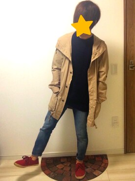 「HAMNETT（ハムネット）のアイテム（その他アウター）」を使った、miyabiさん（メンズ・164cm）の春コーディネート