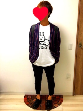 「HAMNETT（ハムネット）のアイテム」を使った、miyabiさん（メンズ・164cm）の春コーディネート