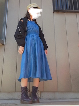 「FREE'S MART（フリーズマート）のアイテム（キャスケット）」を使った、minazukiさん（レディース・155cm）の春コーディネート