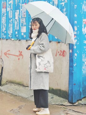 「TYAKASHAのアイテム（ジャケット/アウター）」を使った、麦田さん（レディース・155cm）の冬コーディネート