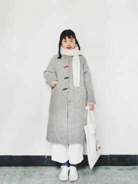 「TYAKASHAのアイテム（ジャケット/アウター）」を使った、麦田さん（レディース・155cm）の冬コーディネート