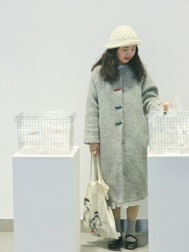 「TYAKASHAのアイテム（ジャケット/アウター）」を使った、麦田さん（レディース・155cm）の冬コーディネート
