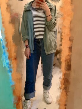 「chic」｜「アイテム（その他アウター）」を使った、Jadaさん（レディース・153cm）の冬コーディネート