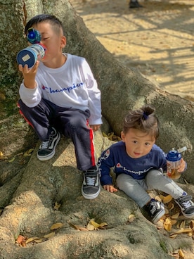 わにさん（キッズ・100cm）の秋コーディネート