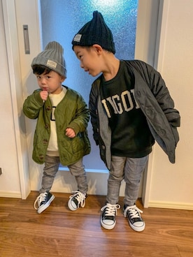 わにさん（キッズ・100cm）の冬コーディネート