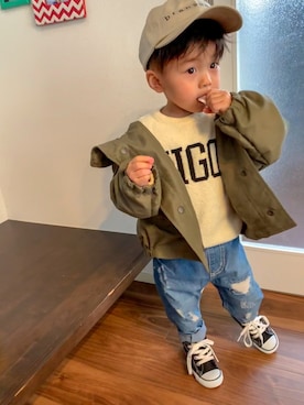 わにさん（キッズ・90cm）の冬コーディネート