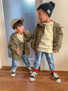 わにさん（キッズ・110cm）の冬コーディネート