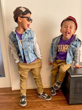 わにさん（キッズ・110cm）の冬コーディネート