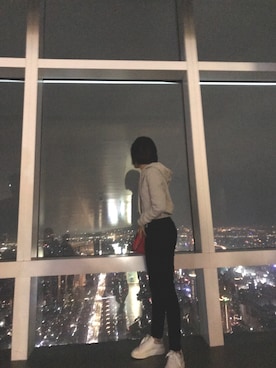 Olivia Wangさん（レディース・162cm）の冬コーディネート