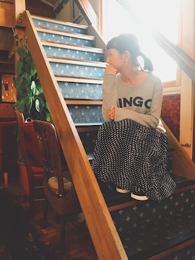 「LINE8（ラインエイト）のアイテム」を使った、Shiho.Cさん（レディース・154cm）の冬コーディネート