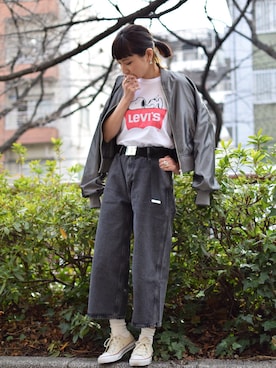 「LINE8（ラインエイト）のアイテム」を使った、Shiho.Cさん（レディース・155cm）の冬コーディネート