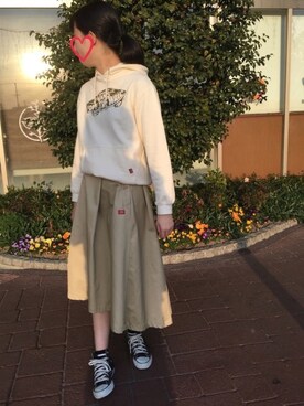 ©︎zmiii＊さんの「∴WEGO/Dickies ヘムラインスカート」を使ったコーディネート