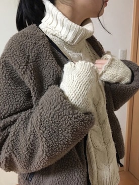 「archives（アルシーヴ）のアイテム（ブルゾン）」を使った、©︎zmiii＊さん（レディース・167cm）の冬コーディネート