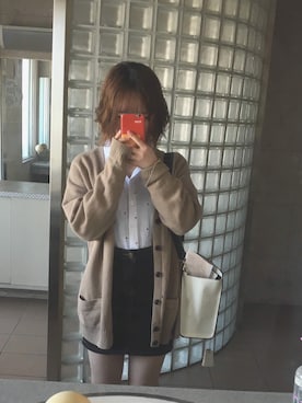 「PLAY COMME des GARCONS（プレイコムデギャルソン）のアイテム（シャツ/ブラウス、ホワイト系）」を使った、♡ すいりさん（レディース・152cm）の秋コーディネート