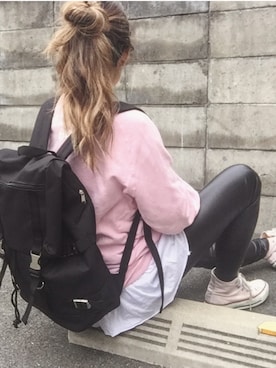 「DSQUARED2（ディースクエアード）のアイテム（パーカー）」を使った、911ERIKAさん（レディース・158cm）の冬コーディネート