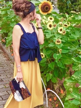 「OandI（オーアンドアイ）のアイテム（バッグ）」を使った、911ERIKAさん（レディース・158cm）の夏コーディネート