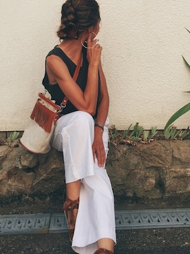 「OandI（オーアンドアイ）のアイテム（バッグ）」を使った、911ERIKAさん（レディース・157cm）の夏コーディネート