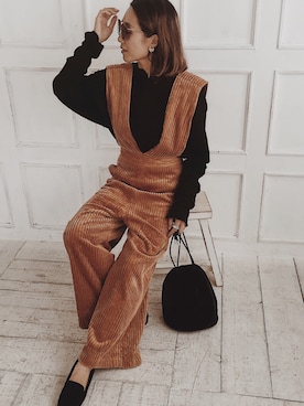 「OandI（オーアンドアイ）のアイテム（バッグ）」を使った、911ERIKAさん（レディース・157cm）の秋コーディネート