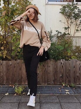 「OandI（オーアンドアイ）のアイテム（バッグ）」を使った、911ERIKAさん（レディース・157cm）の冬コーディネート