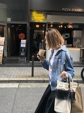 「OandI（オーアンドアイ）のアイテム（バッグ）」を使った、911ERIKAさん（レディース・157cm）の春コーディネート