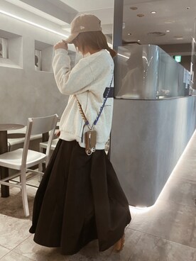 「rectangle（レクタングル）のアイテム（スカート）」を使った、911ERIKAさん（レディース・157cm）の冬コーディネート