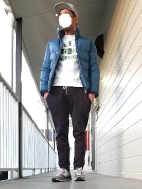 「BLUE WORK（ブルーワーク）のアイテム（パンツ）」を使った、shinzoさん（メンズ・175cm・40代）の冬コーディネート