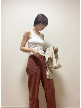 「CLANE（クラネ）のアイテム（タンクトップ）」を使った、 kyokoさん（レディース・163cm）の夏コーディネート