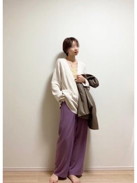 「CLANE（クラネ）のアイテム（ライダースジャケット）」を使った、 kyokoさん（レディース・163cm）の秋コーディネート