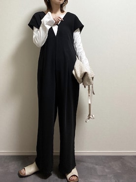 「CLANE（クラネ）のアイテム（オールインワン・サロペット）」を使った、 kyokoさん（レディース・163cm）の春コーディネート