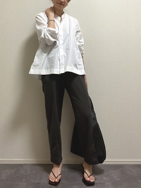 「プラスJ」｜「アイテム（サンダル）」を使った、 kyokoさん（レディース・163cm）の春コーディネート