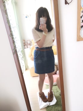 「SEVENDAYS=SUNDAY（セブンデイズサンデイ）のアイテム（モカシン/デッキシューズ）」を使った、よしかさん（レディース・161cm）の夏コーディネート
