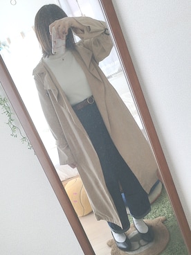 「大人シンプル」｜「アイテム（トレンチコート）」を使った、よしかさん（レディース・161cm）の春コーディネート