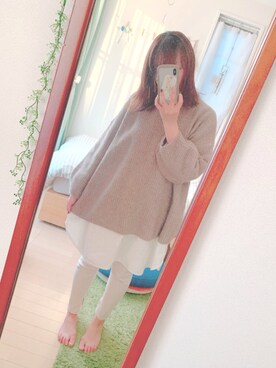 「SM2（エスエムツー）のアイテム（シャツワンピース）」を使った、よしかさん（レディース・161cm）の冬コーディネート