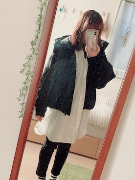 「SM2（エスエムツー）のアイテム（シャツワンピース）」を使った、よしかさん（レディース・161cm）の冬コーディネート