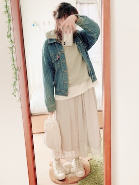 「シャーベットカラー」｜よしかさん（レディース・161cm）の春コーディネート