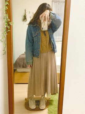 「PF-FLYERS（ピーエフフライヤーズ）のアイテム」を使った、よしかさん（レディース・161cm）の冬コーディネート