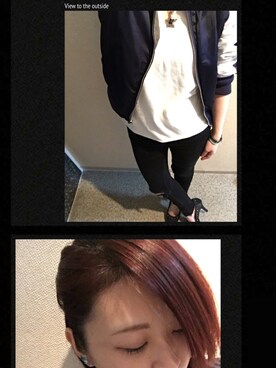 「SPIRALGIRL（スパイラルガール）のアイテム（ブルゾン）」を使った、Yさん（レディース・161cm）の冬コーディネート