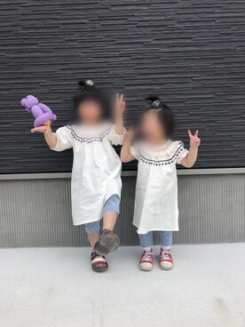 「CANOEのアイテム」を使った、ru_ne girls さん（キッズ・100cm）の秋コーディネート