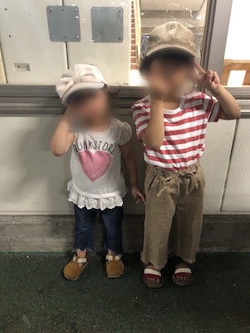 「CANOEのアイテム」を使った、ru_ne girls さん（キッズ・100cm）の秋コーディネート