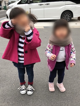 「INGNI first（INGNI first）のアイテム」を使った、ru_ne girls さん（キッズ・100cm）の冬コーディネート