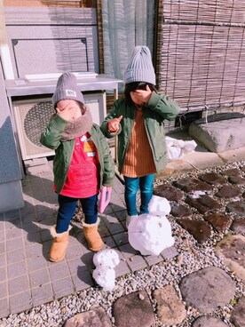 ru_ne girls さん(キッズ・100cm)の冬コーディネート